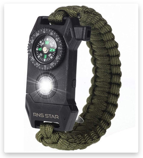 RNS STAR Paracord Survival Bracelet 6-in-1
