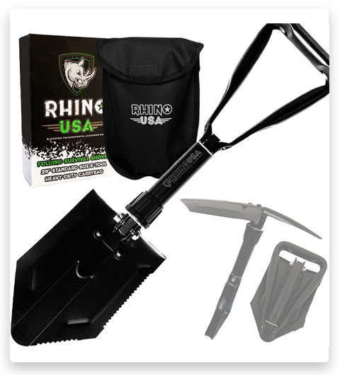 Rhino USA Folding Survival Shovel w/Pick