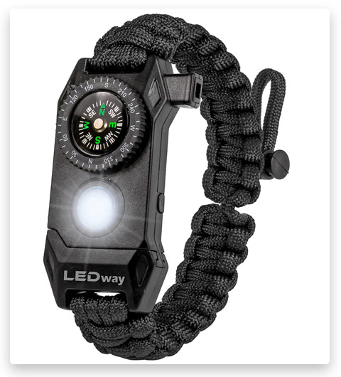 A2S Protection LEDway Paracord Bracelet Tactical Survival Gear Kit
