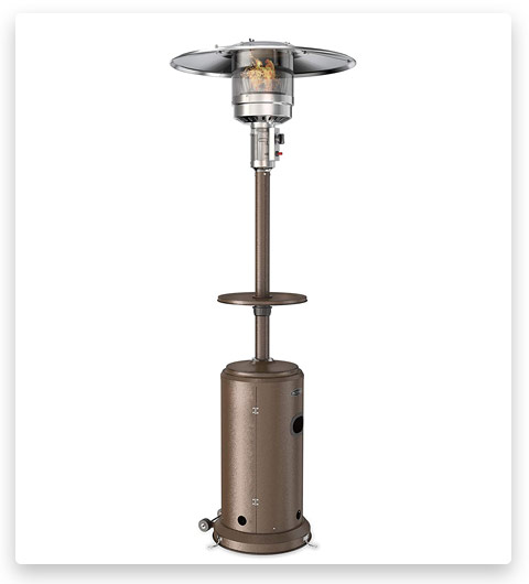 hOmeLabs Gas Patio Heater - 87 Inches Tall Premium Standing Outdoor Heater with Drink Shelf Tabletop