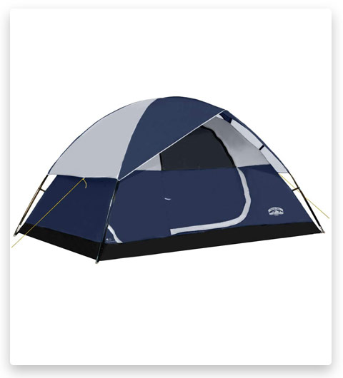 Pacific Pass 4 Person Family Dome Tent with Removable Rain Fly