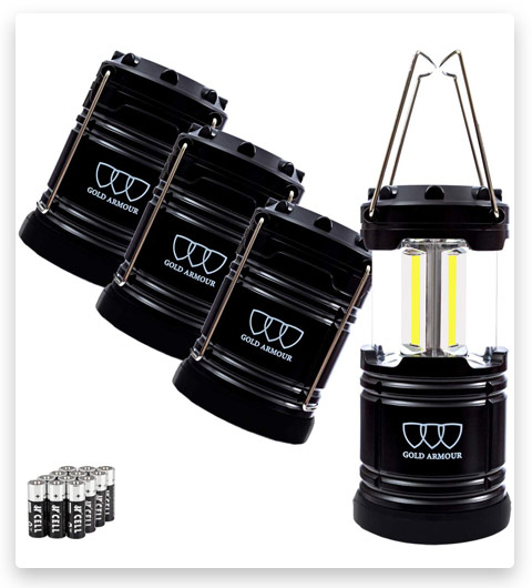 Gold Armour LED Camping Lantern, 4 Pack & 2 Pack (500 Lumens)