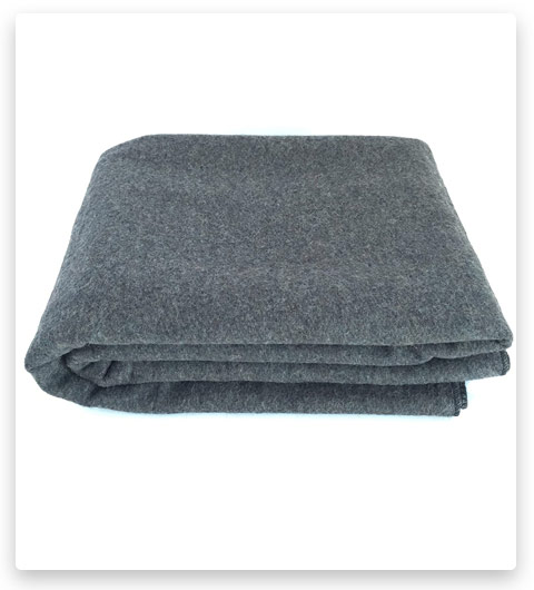 EKTOS 90% Wool Blanket, Grey, Warm & Heavy 4.4 lbs