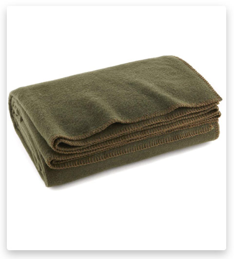 EverOne Olive Drab 80% Wool Fire Retardant Blanket