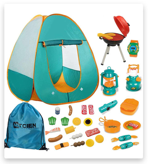 Mitcien Kids Camping Gear Set (with Pop Up Play Tent for Kids)