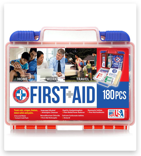 Be Smart Get Prepared 180 Piece First Aid Kit