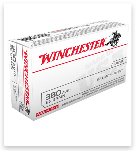 Winchester USA HANDGUN 380 ACP Ammo 95 grain