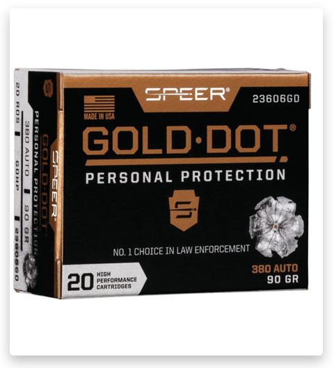Speer Gold Dot 380 ACP Ammo 90 grain