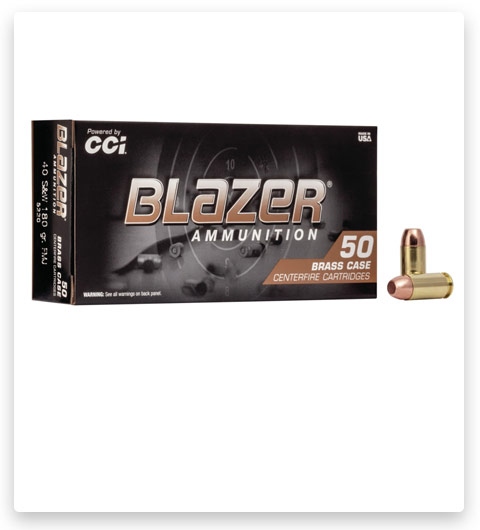 CCI Blazer Brass 40 S&W Ammo 180 grain