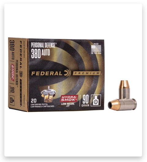 Federal Premium Centerfire Handgun 380 ACP Ammo 90 grain