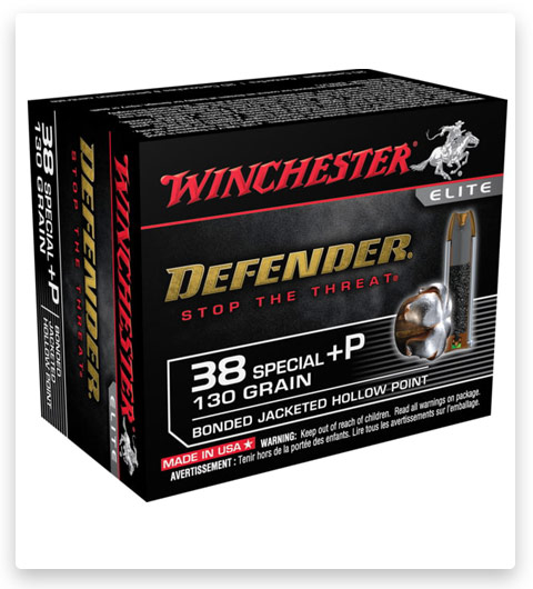 Winchester DEFENDER HANDGUN 38 Special +P Ammo 130 grain