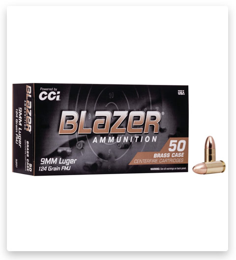 CCI Ammunition Blazer Brass 9mm Luger 124 grain
