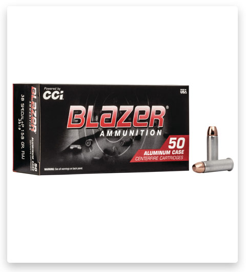 CCI Ammunition Blazer Aluminum 38 Special +P Ammo 158 grain