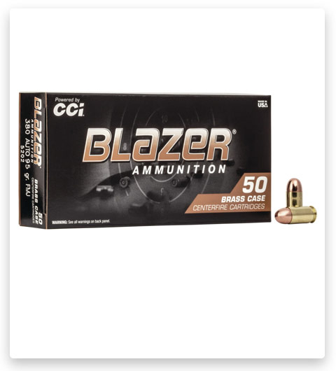 CCI Blazer Brass 380 ACP Ammo 95 grain