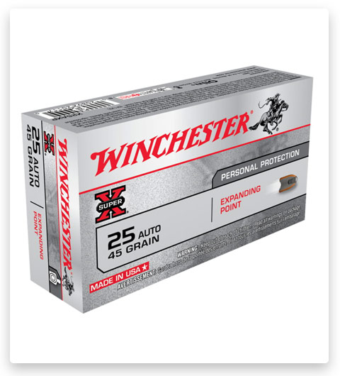 Winchester SUPER-X HANDGUN .25 ACP 45 grain