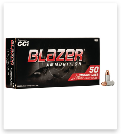 CCI Ammunition Blazer Aluminum .25 ACP 50 grain