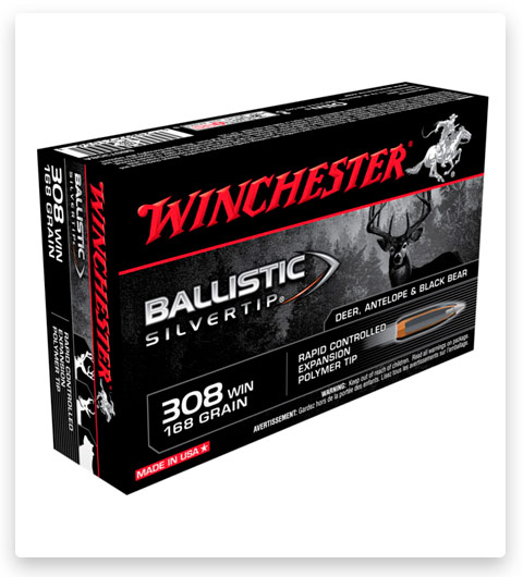 Winchester BALLISTIC SILVERTIP 308 Winchester Ammo 168 grain