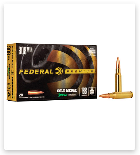 Federal Premium SIERRA MATCHKING BTHP 308 Winchester Ammo 168 grain