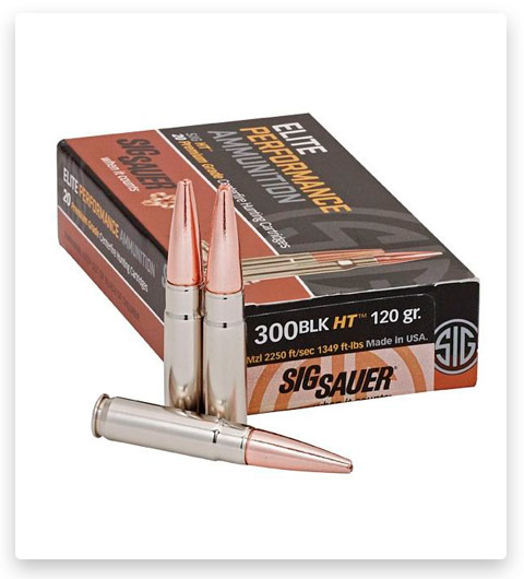 Sig Sauer Elite Hunting Solid Copper 300 AAC Blackout Ammo 120 Grain