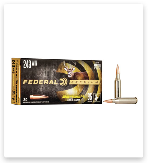 Federal Premium BERGER HYBRID HUNTER 243 Winchester Ammo 95 grain