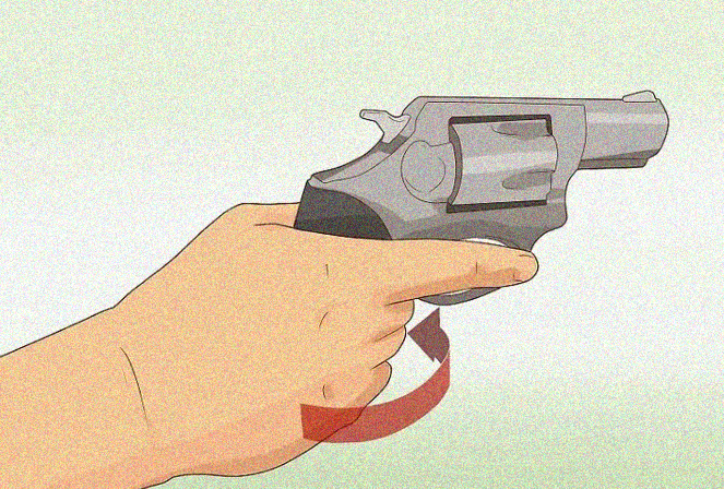 How to aim a revolver?