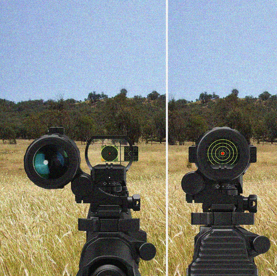 How to set up red dot and magnifier?