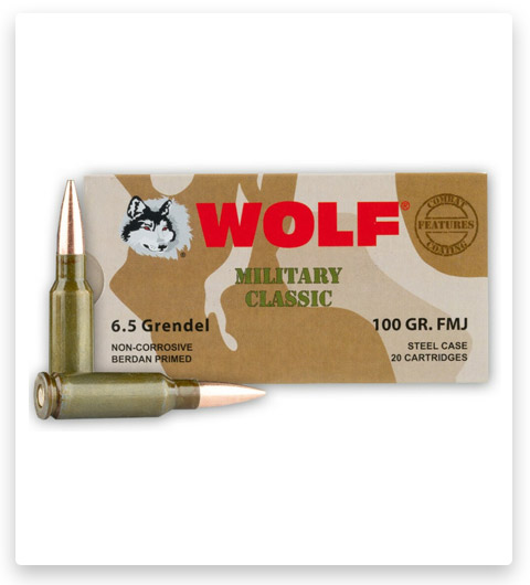 FMJ – Wolf Military Classic – 6.5 Grendel – 100 Grain