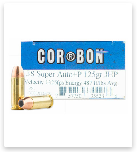 JHP - Corbon - 38 Super +P - 125 Grain - 20 Rounds