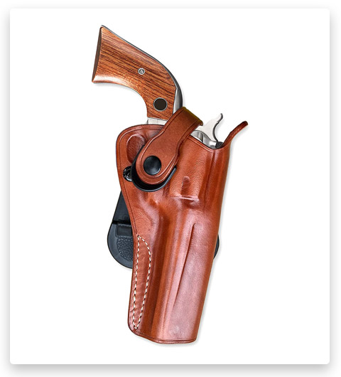 MASC Premium Leather Paddle OWB Revolver Holster with Retention Strap